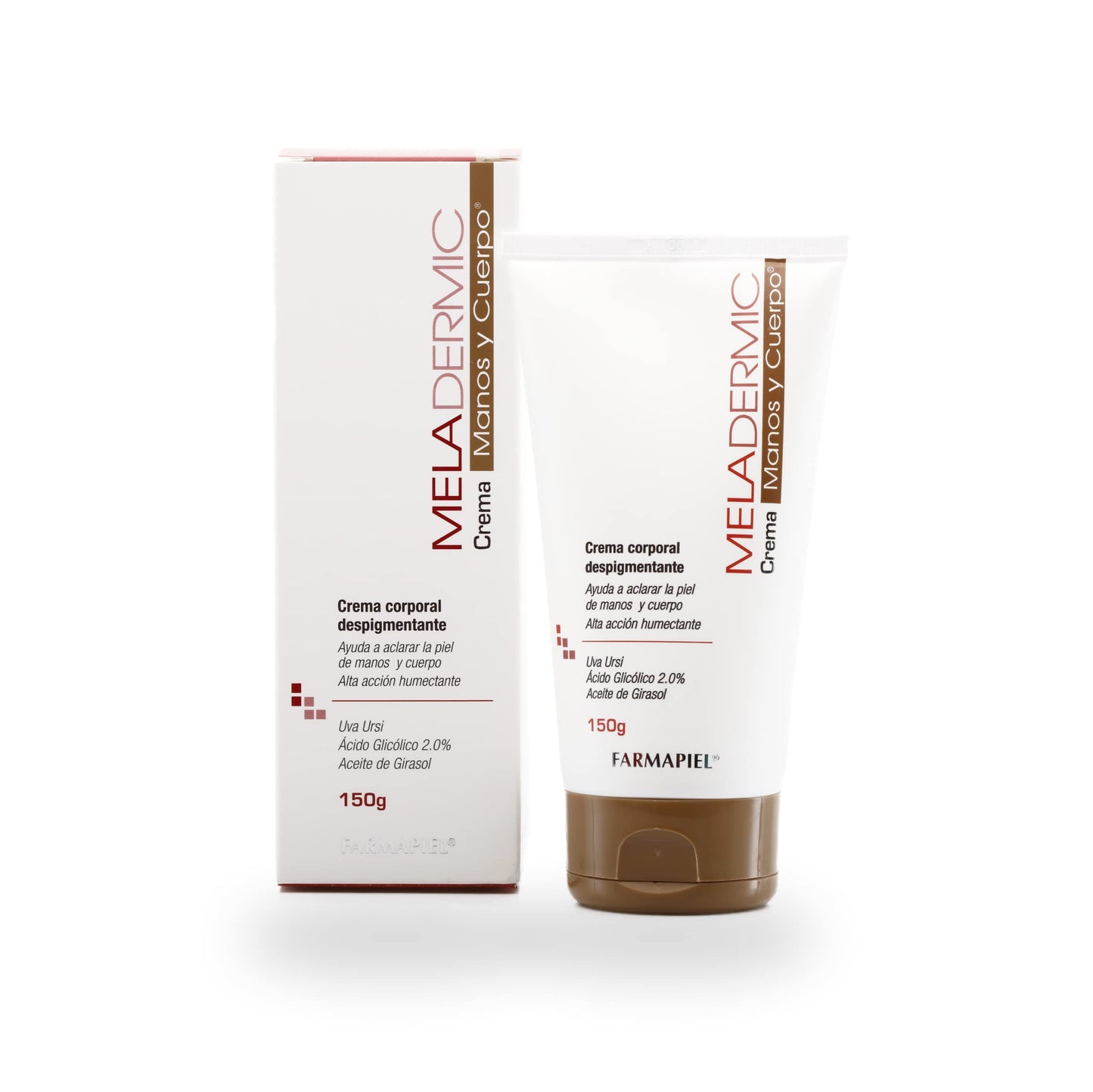 MELADERMIC Crema Corporal Despigmentante para Manos y Cuerpo | Unifica el Tono y Previene las Manchas y Pecas | Axilas, Codos, Rodillas, Cuello, Manos | Hidratación Profunda Antimanchas | 150 gr