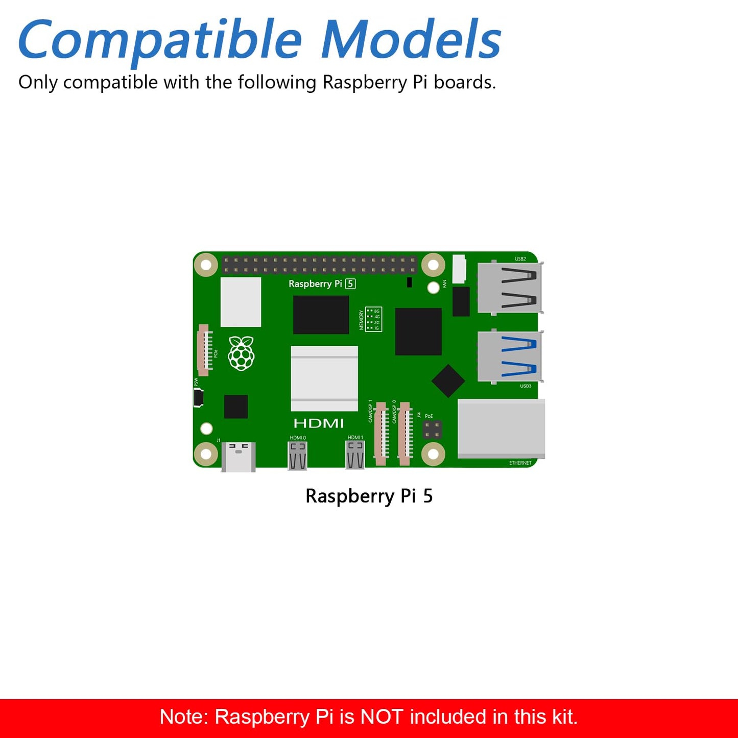 Freenove M.2 NVMe - Adaptador V2 para Raspberry Pi 5 (sin SSD), M.2 HAT Add-on Board (unidad de estado sólido) tamaño 2230 2242 2260 2280, PCIe 2.0/3.0, velocidad máxima 1231 MB/s