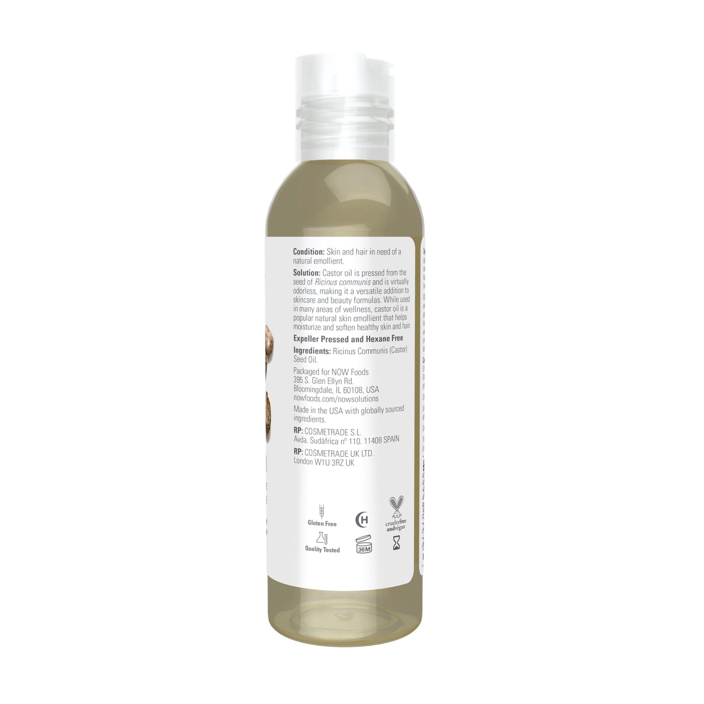 Now Foods | Castor Oil, 4 Oz | Aceite de Ricino, 118 Ml