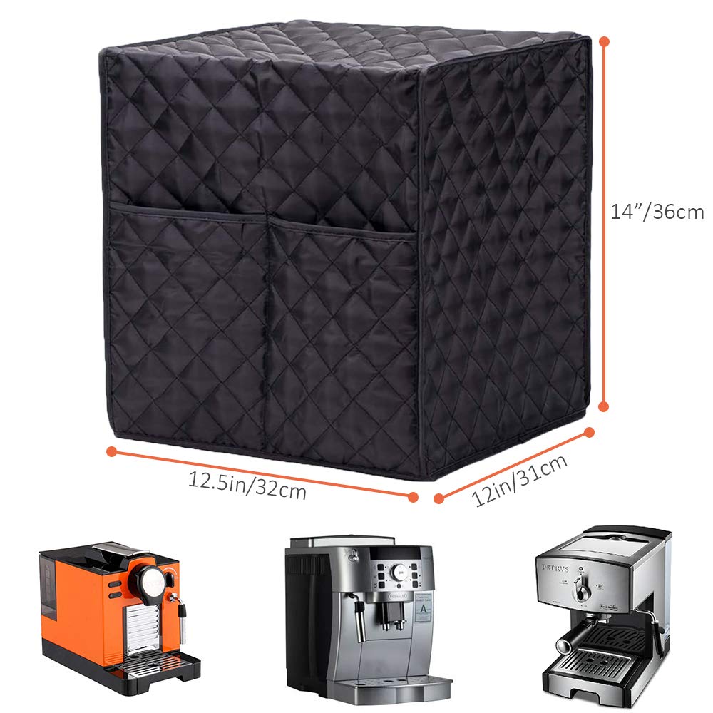 COOSOO - Funda para cafetera, resistente a las manchas, lavable, con bolsillo de almacenamiento, protección contra el polvo, cafetera y electrodomésticos, para cocina