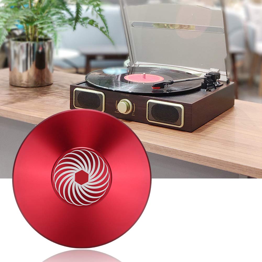Estabilizador de Discos de Aluminio Metálico Rojo para LP de Vinilo