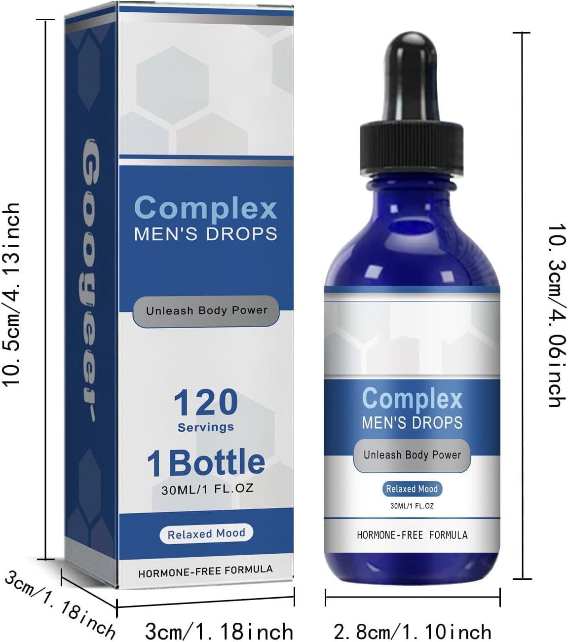 NexusBio Labs Men's Drops Super-Potent Formula 30ML - Set of 2