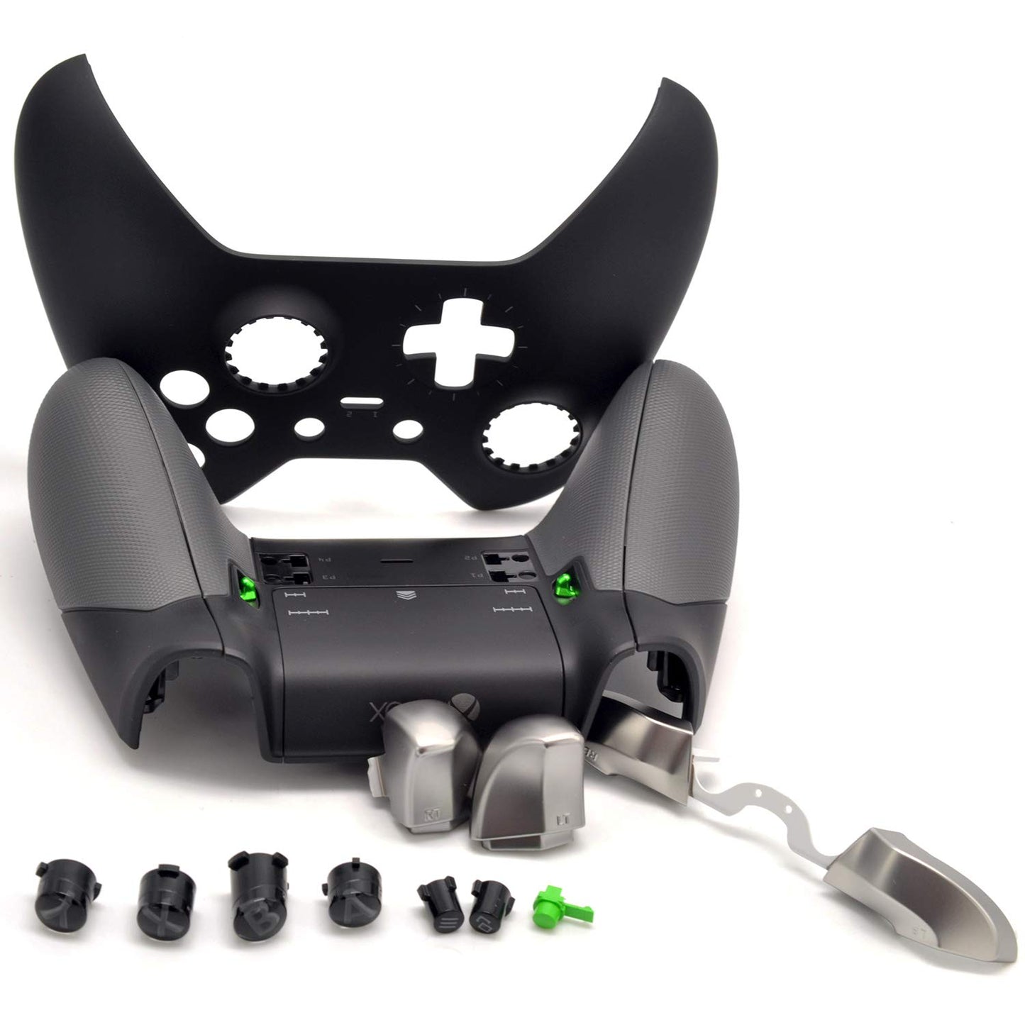 Deal4GO Kit de carcasa completa con LB RB Bumper Grips Cover Botones Pulgares Reemplazo para Xbox One Elite Controller 1 GEN