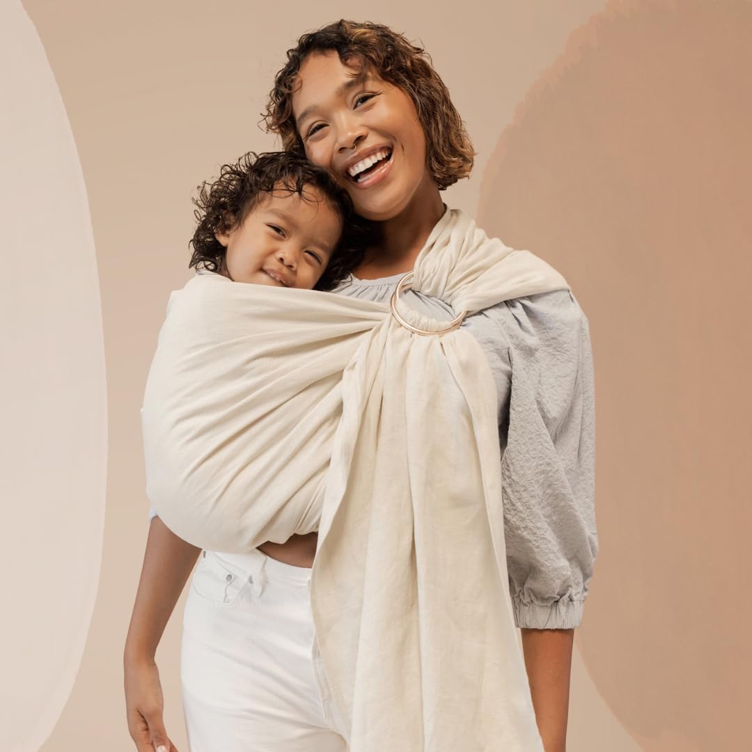 Portabebés WildBird Lino Europeo Natural Ajustable para Mamás, Papás y Cuidadores