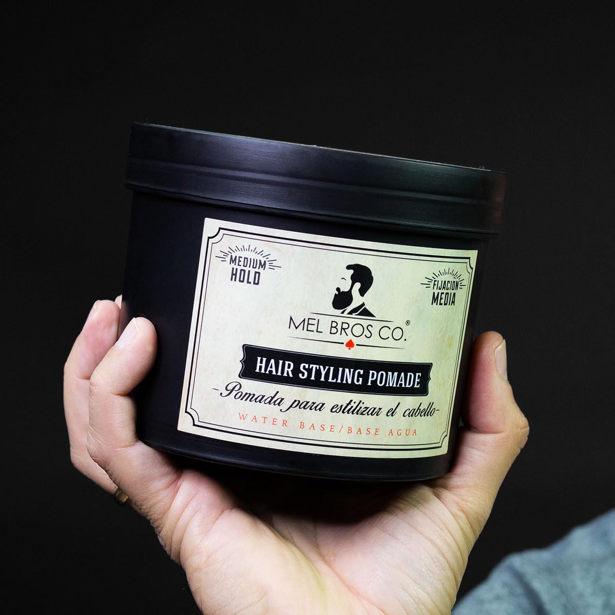 MEL BROS CO. - Hair Styling Pomade - Pomada para estilizar el Cabello. Base Agua. (32 oz / 946.35 ml, Media Fijación)