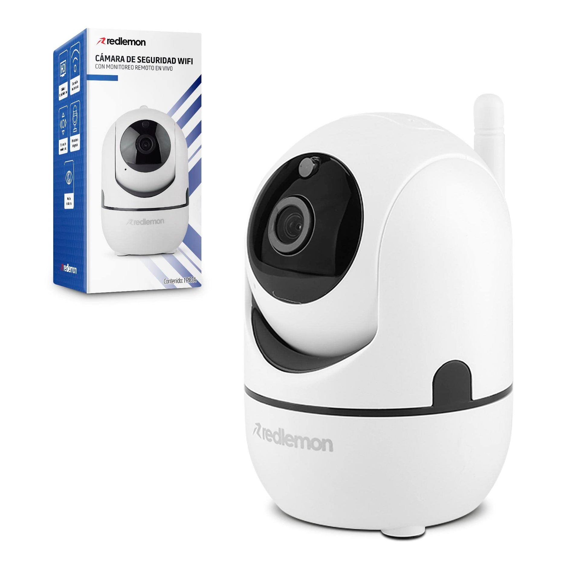 Cámara de Seguridad WiFi HD Redlemon 360° con Visión Nocturna y Detección de Movimiento para Bebé