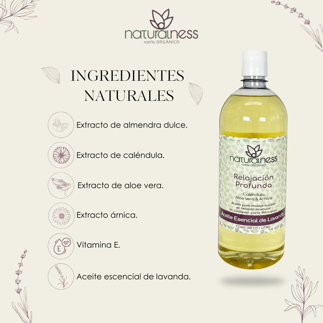 Aceite de Masaje Natureness Profunda Relajación 1 Litro