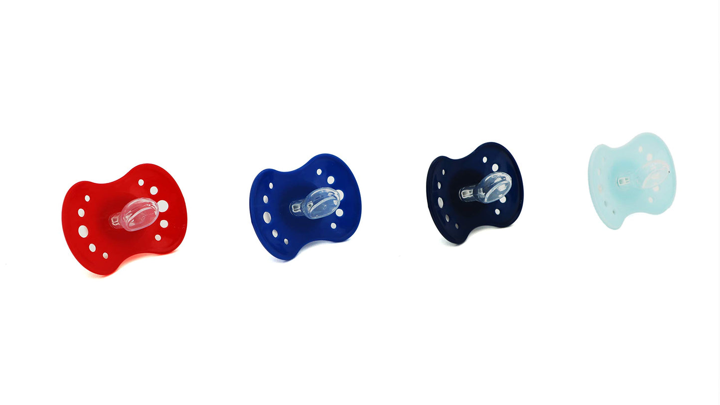 Cudlie Disney Mickey Mouse Baby Boy 4 Pack de chupetes en Varsity Blues