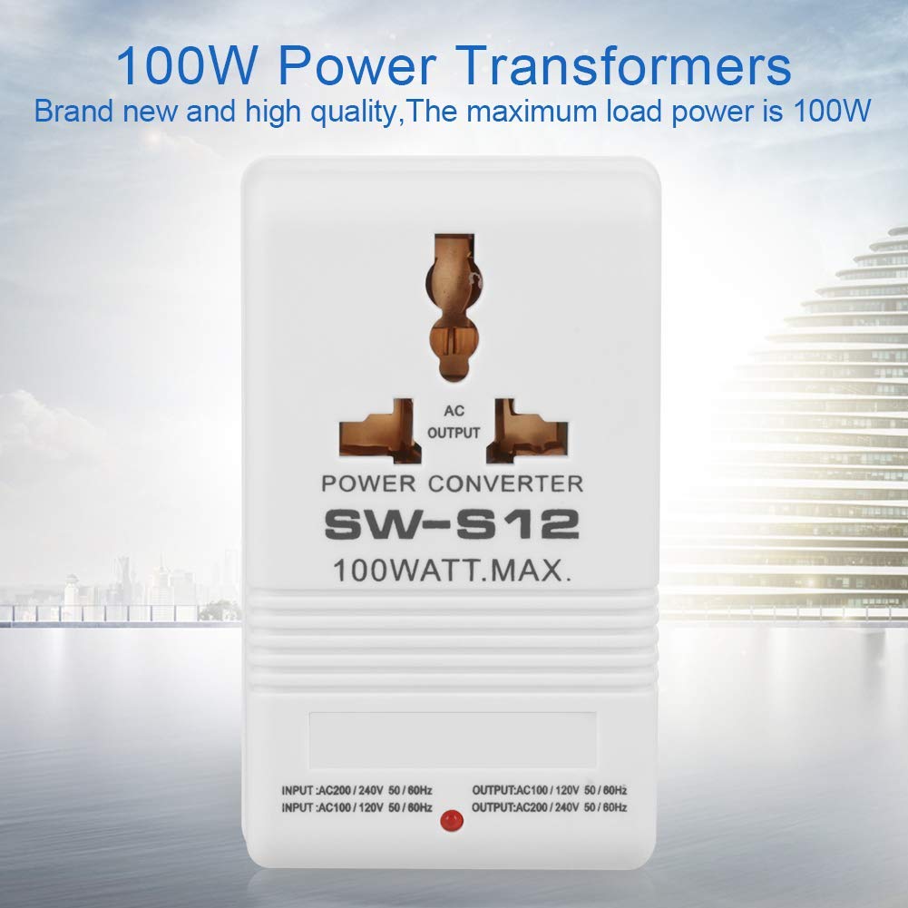 Adaptador del convertidor de voltaje 100W 110V / 120V a 220V / 240V Concentrador inversor de subida y bajada 55-60 HZ (enchufe estándar CN)
