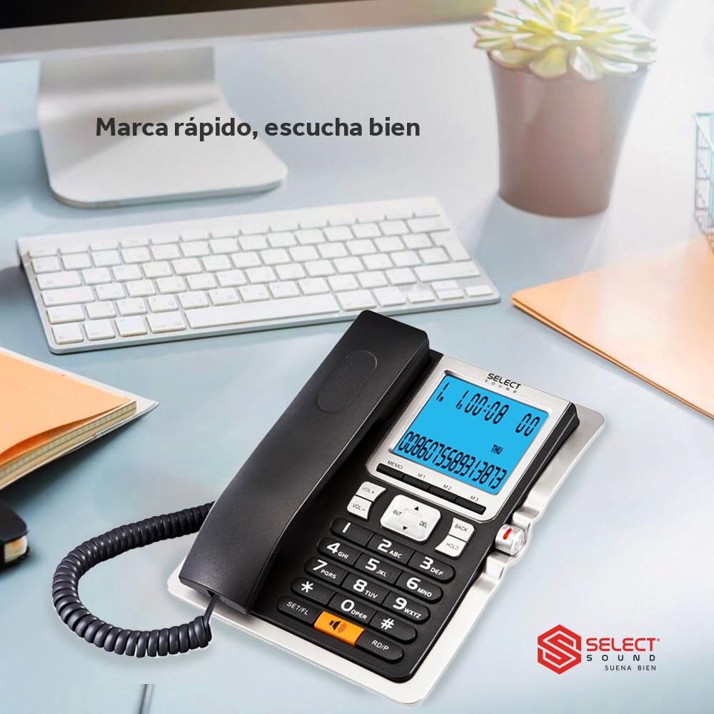 Select Sound Telefono de casa alambrico Bloqueador Llamadas teléfono Fijo