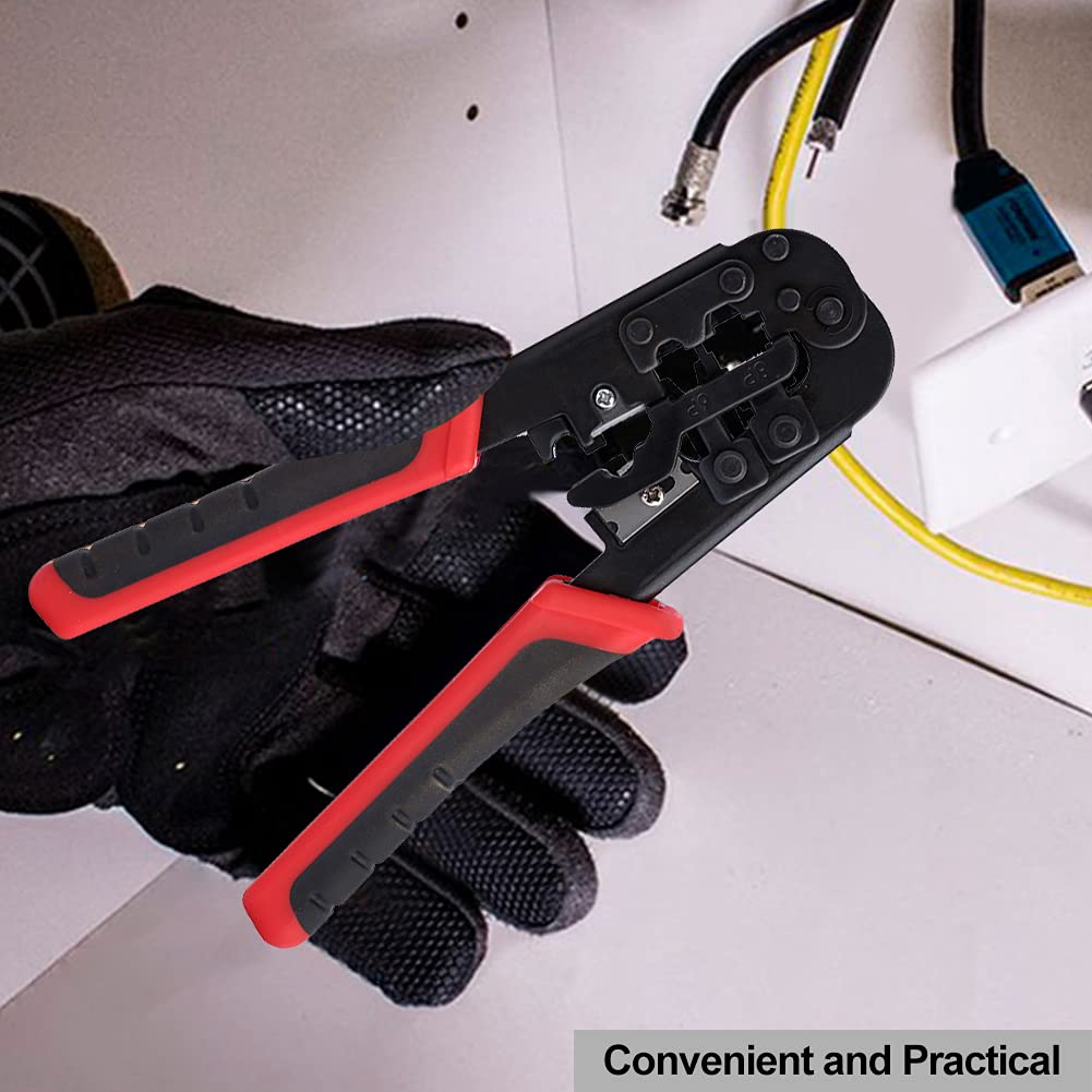 Herramienta de Crimpado Richer-R Azul para Cable de Red RJ45 RJ12 RJ11