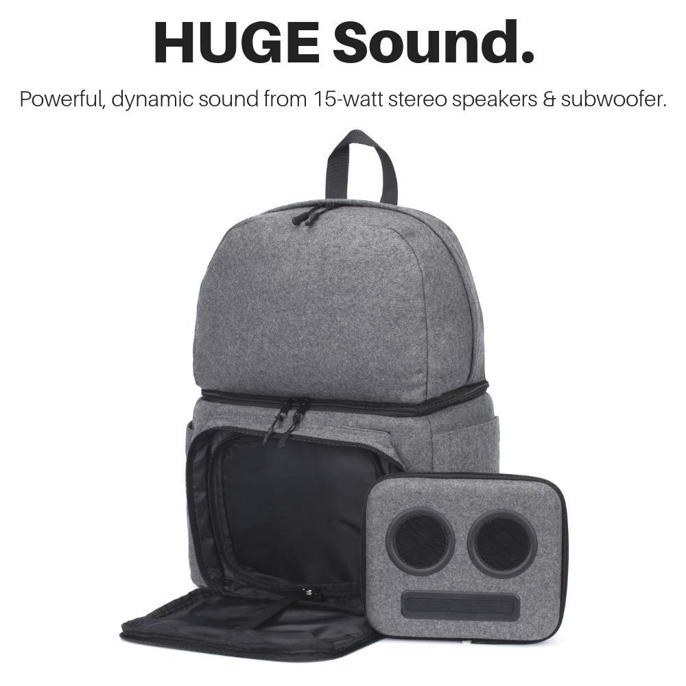 Super Real Business La Ultimate Rager: El Altavoz Bluetooth Mochila Cooler. La Prima Cooler – Mochila con Altavoces de 2017 (Gris).
