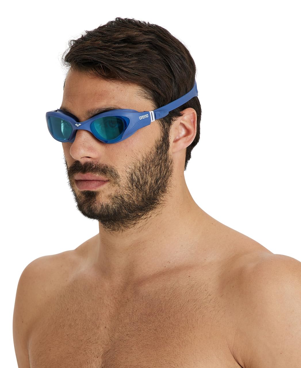 Arena - anteojos de natación unisex para adultos, para hombres y mujeres, ajuste hermético, a prueba de órbitas, lentes antivaho, revestimiento antiespejo, humo/jade/azul
