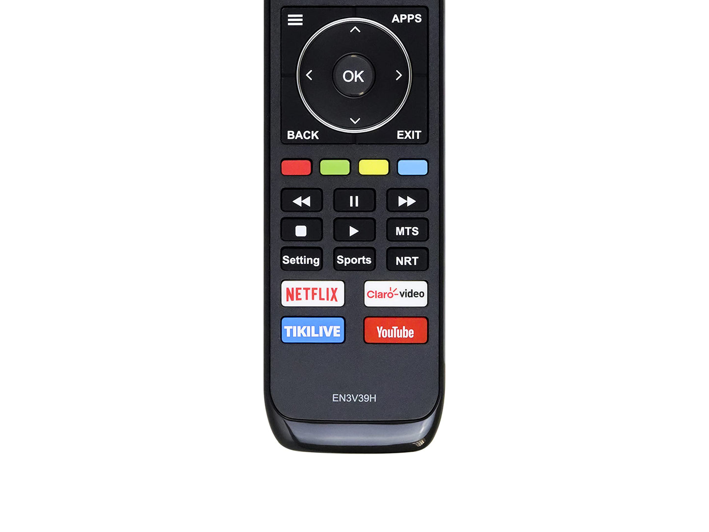 Control Remoto Compatible con Hisense EN3V39H Smart TV 4K 43H6C 43H6D 50H6C 50H6D 55H6B 55H6C 55H6D 65H6C 65H6D, Youtube y Claro Video