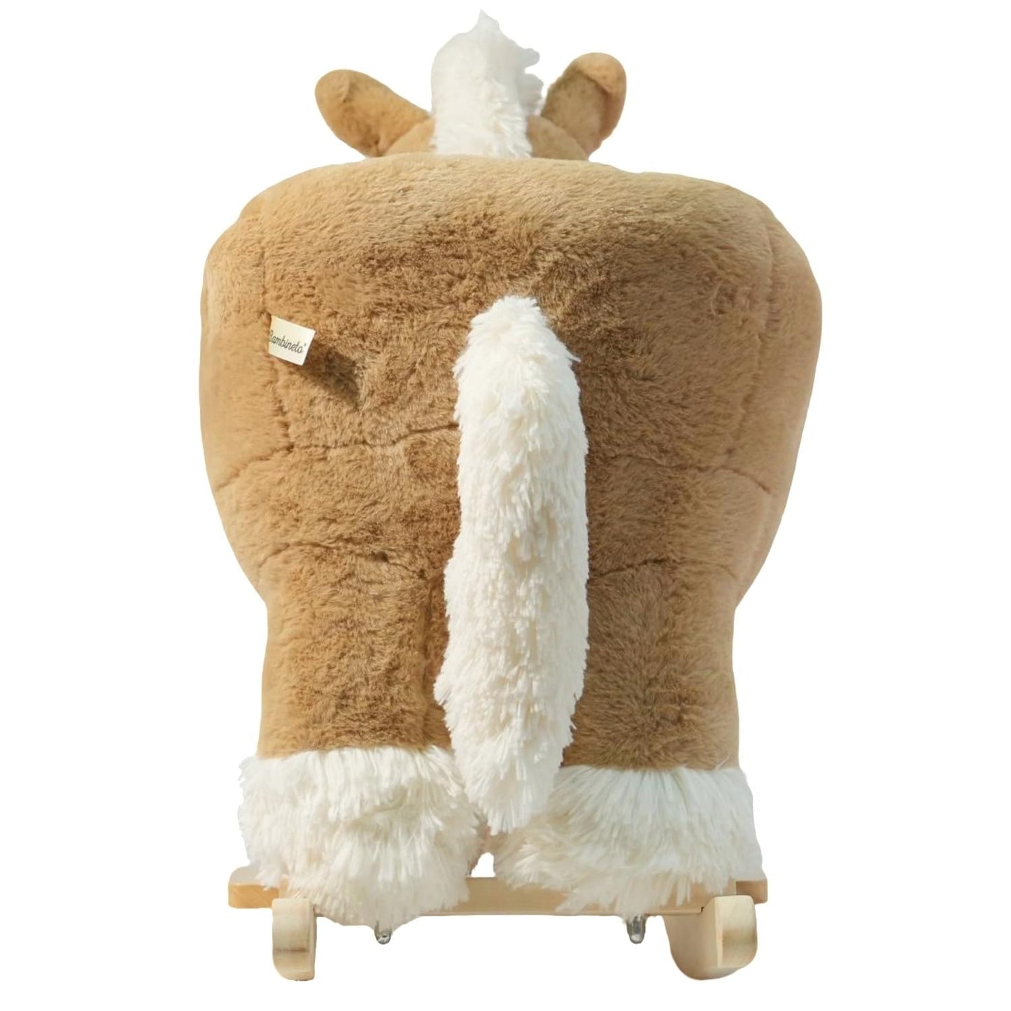 BAMBINETO Mecedora Silla Montable de Peluche para Bebés y Niños (Caballo)