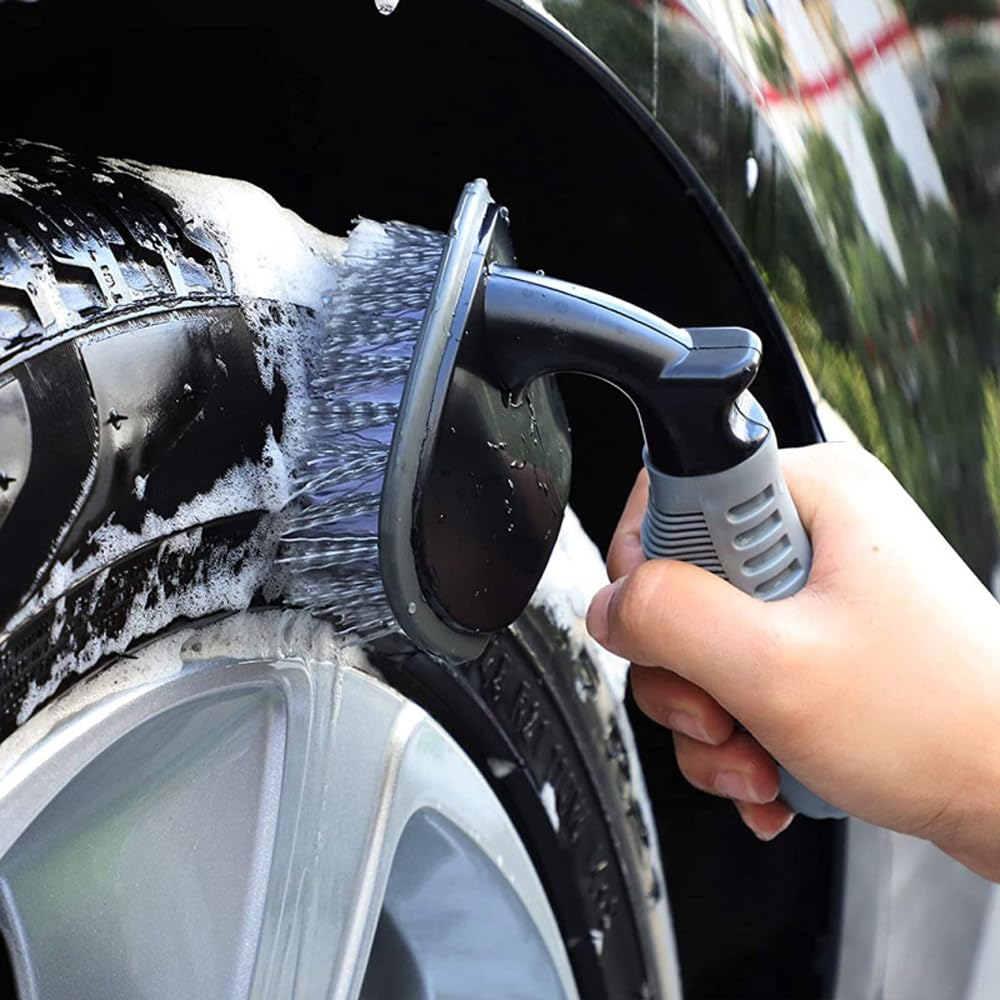 Feiniao Kit de Limpieza para Auto, Kit de herramientas automotriz de limpieza para lavado de autos de 9 piezas, cepillo para detalles de automóvil cepillo para lavar carros con bolsa de almacenamiento