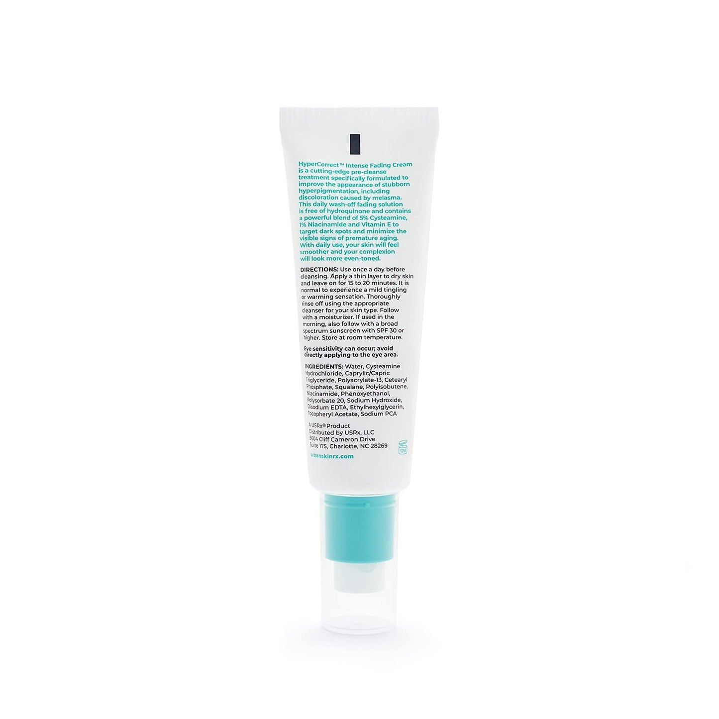 Urban Skin Rx- Crema aclarante HyperCorrect | 5% de cisteamina y 1% de niacinamida | Para cicatrices y tono de piel desigual, 1,7 fl.