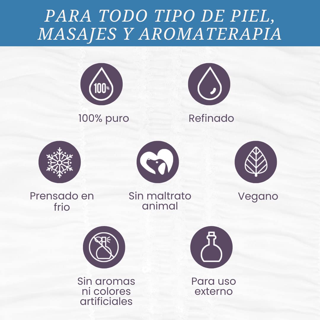 Aceite de Coco Fraccionado LilaLavanda Natural Puro Sin Aromas Añadidos Prensado en Frío
