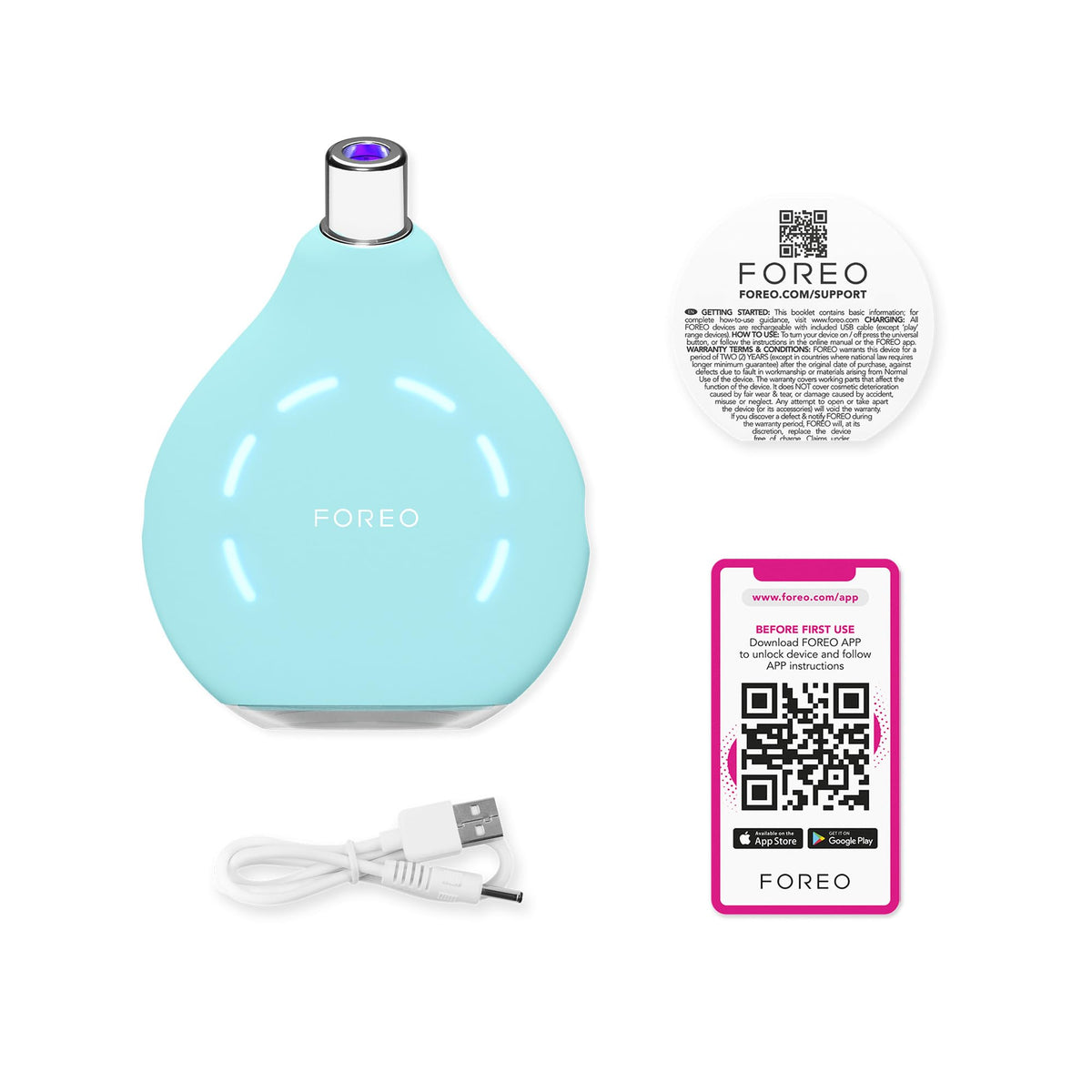 FOREO KIWI – Limpiador facial eléctrico – Succionador de puntos negros – Exfoliante facial con punta de diamante – Eliminación de espinillas y granos – Limpieza profunda de poros