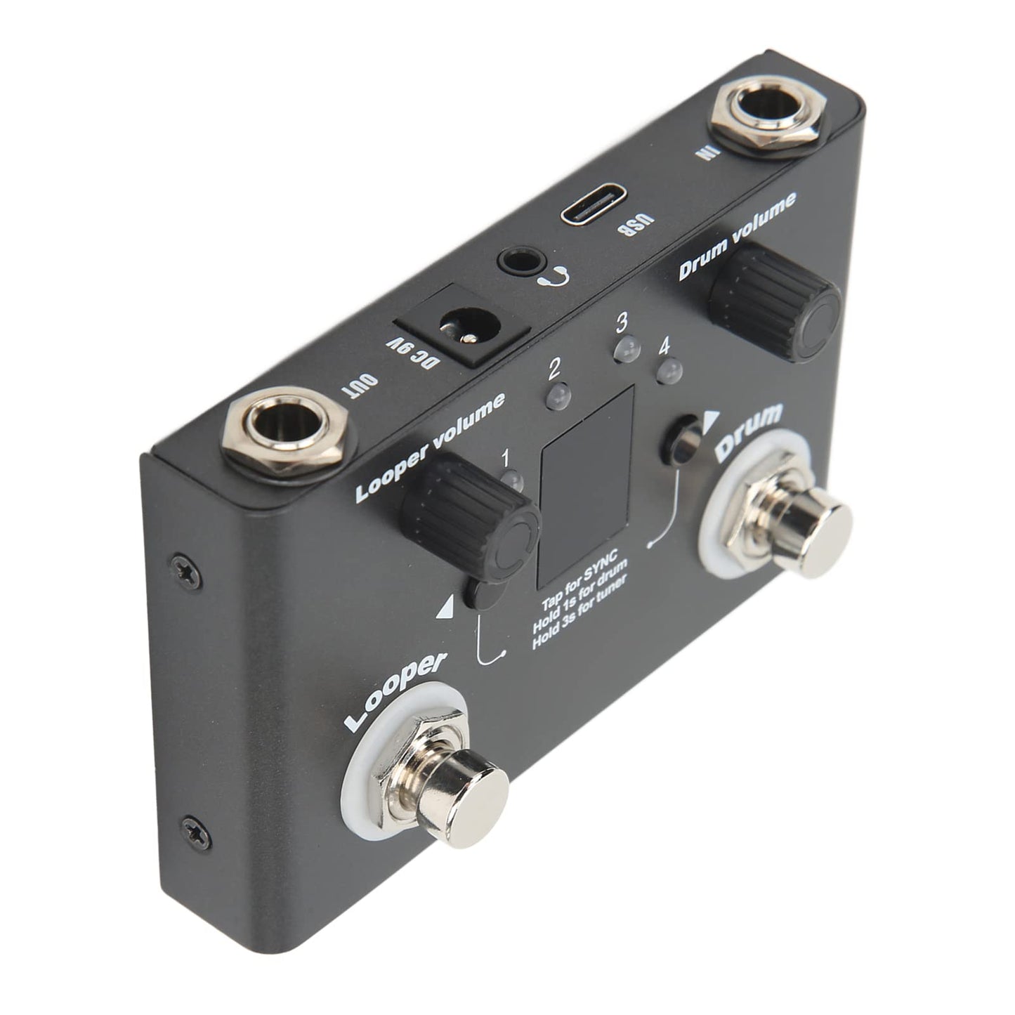 Efecto de bucle, caja de ritmos Looper Pedal Sensible Afinación precisa Metal Alta resistencia para equipos de audio