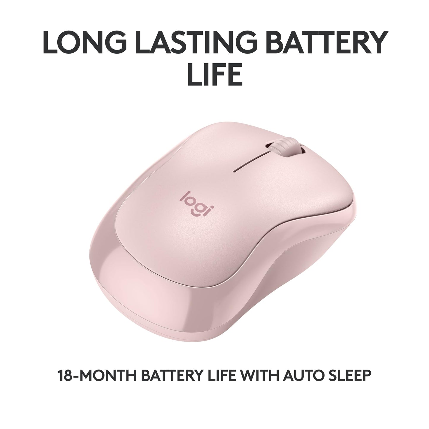 Logitech Mouse Bluetooth silencioso M240, inalámbrico, Compacto, portátil, Seguimiento Suave, batería 18 Meses, Windows, macOS, ChromeOS, Compatible con PC, Mac, laptops, Tablets - Rosa