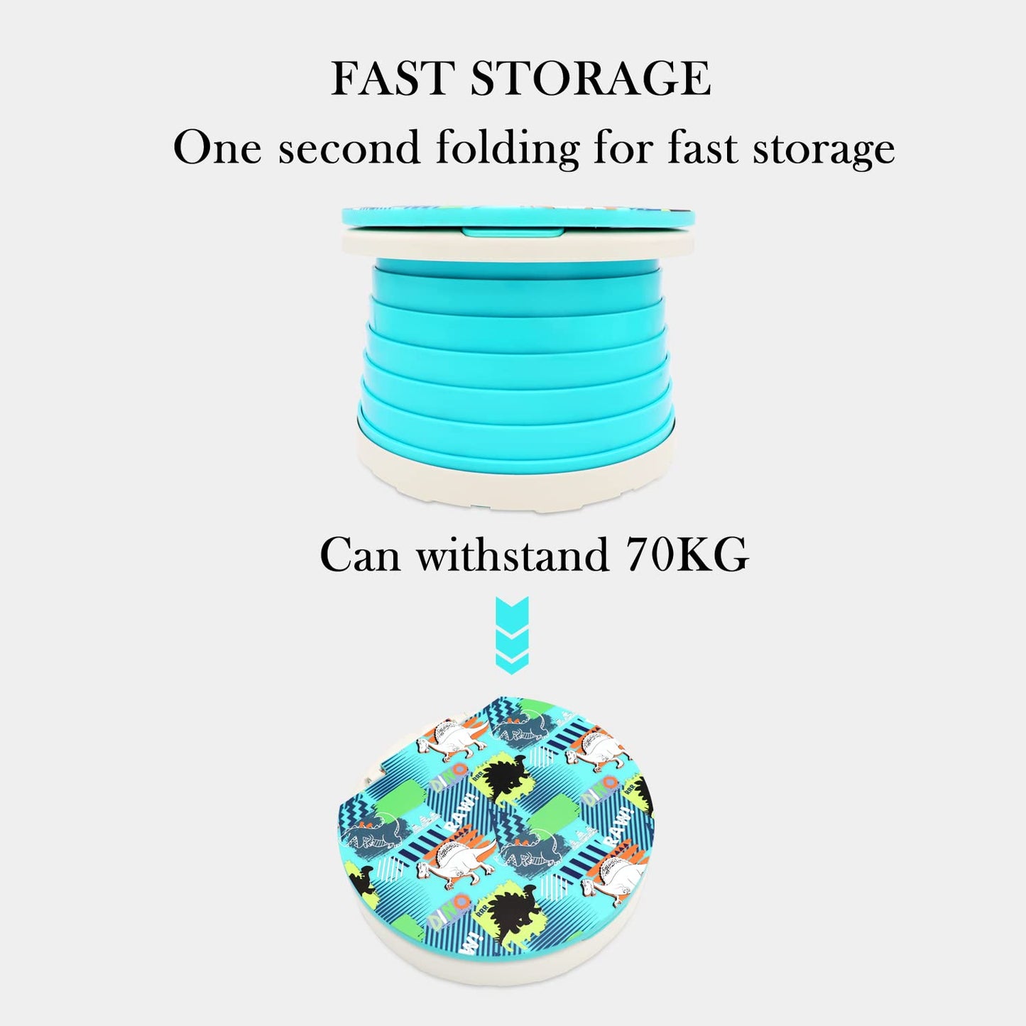 Asiento Plegable de Viaje para Niños Verde para Camping y Viajes