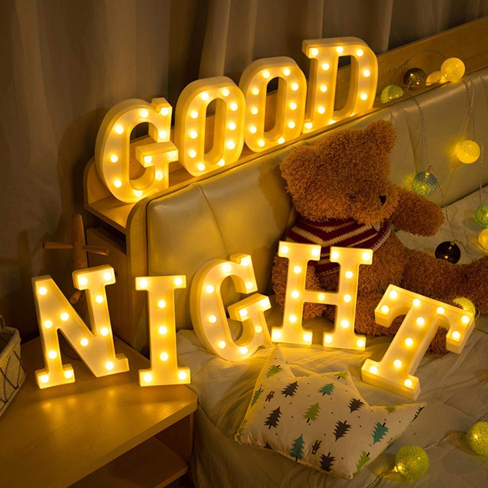 Letras Iluminadas con Luces LED VITI D para Decoración de Pared y Bodas