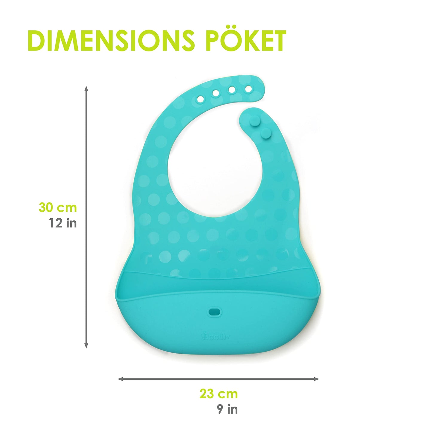 bblüv Baberos unisex para bebé, Agua (Aqua), One Size