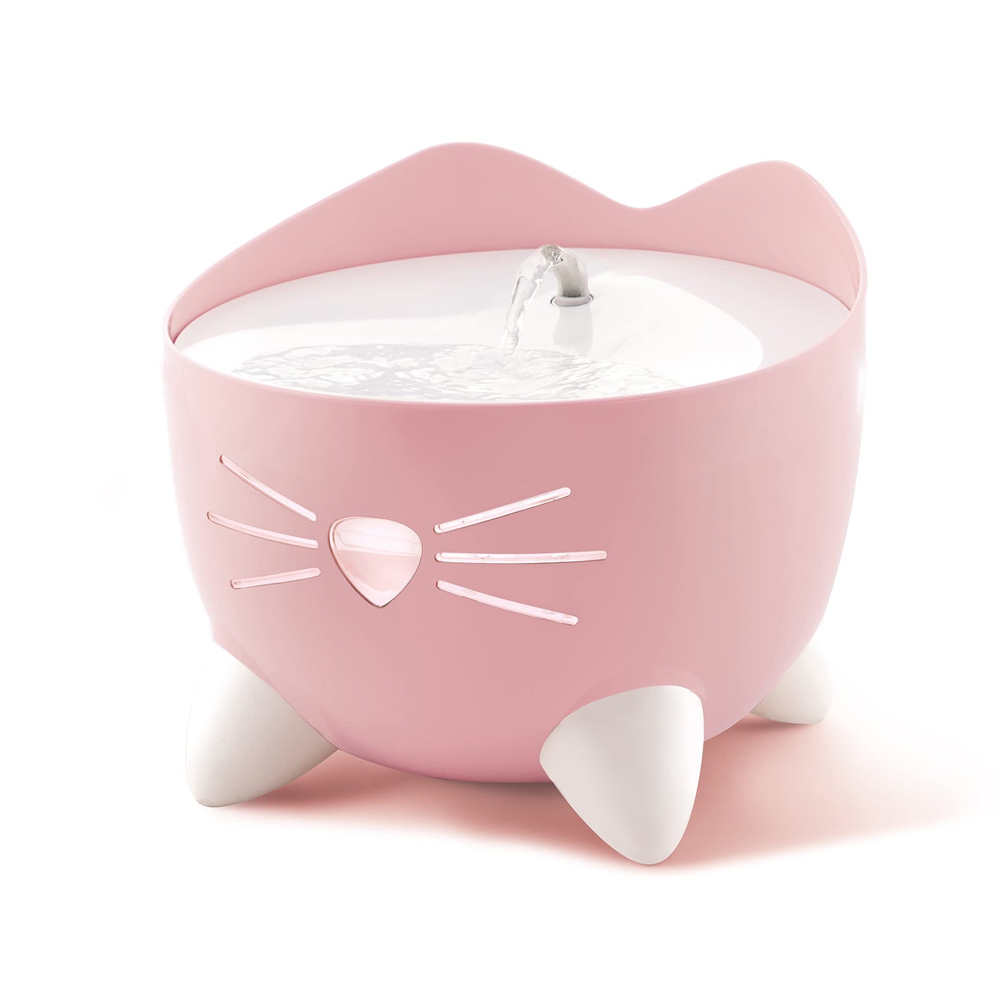 Catit PIXI - Fuente de Agua para Gatos con Triple Filtro y Opciones ergonómicas para Beber, Color Rosa