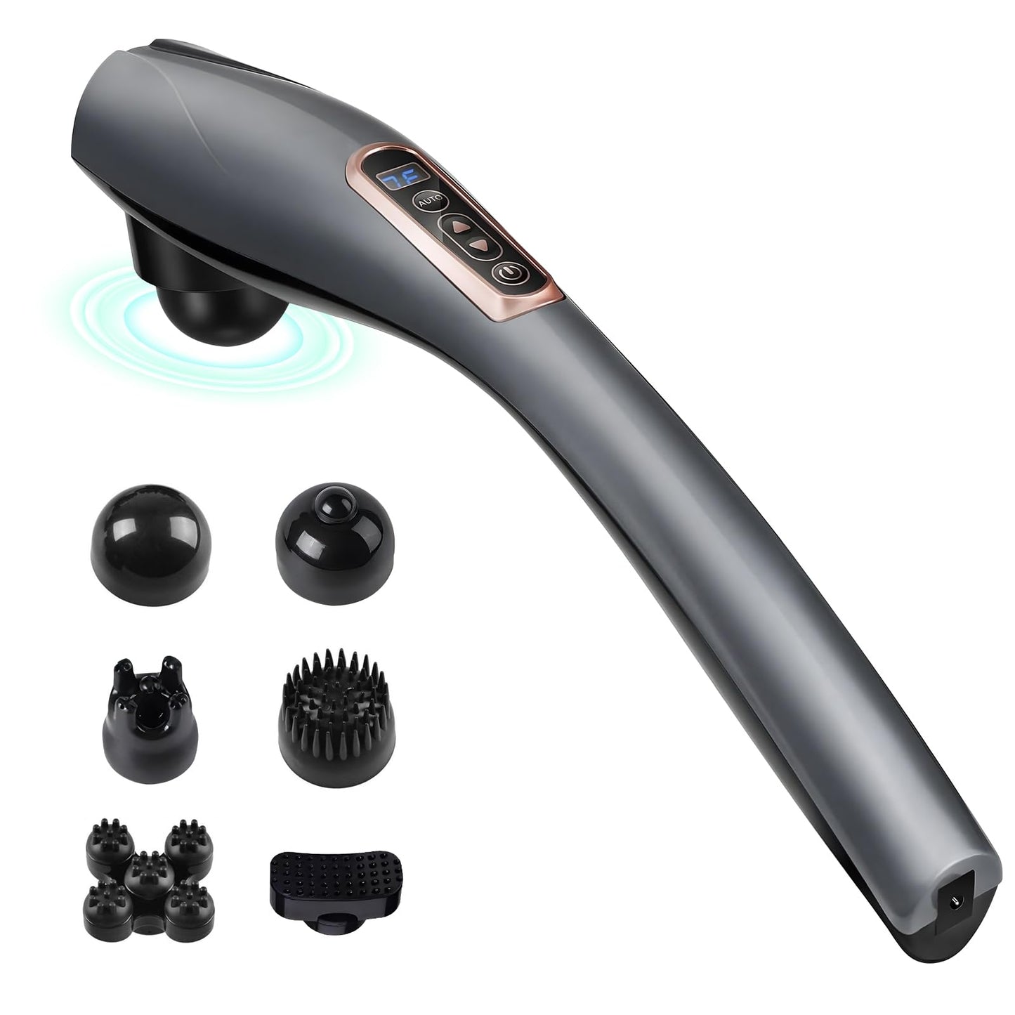Masajeador de Percusión de Tejido Profundo, Masajeador de mano para aliviar el dolor de espalda, cuello, músculos, hombros y piernas, Masaje eléctrico de todo el cuerpo, Regalo para mujeres hombre