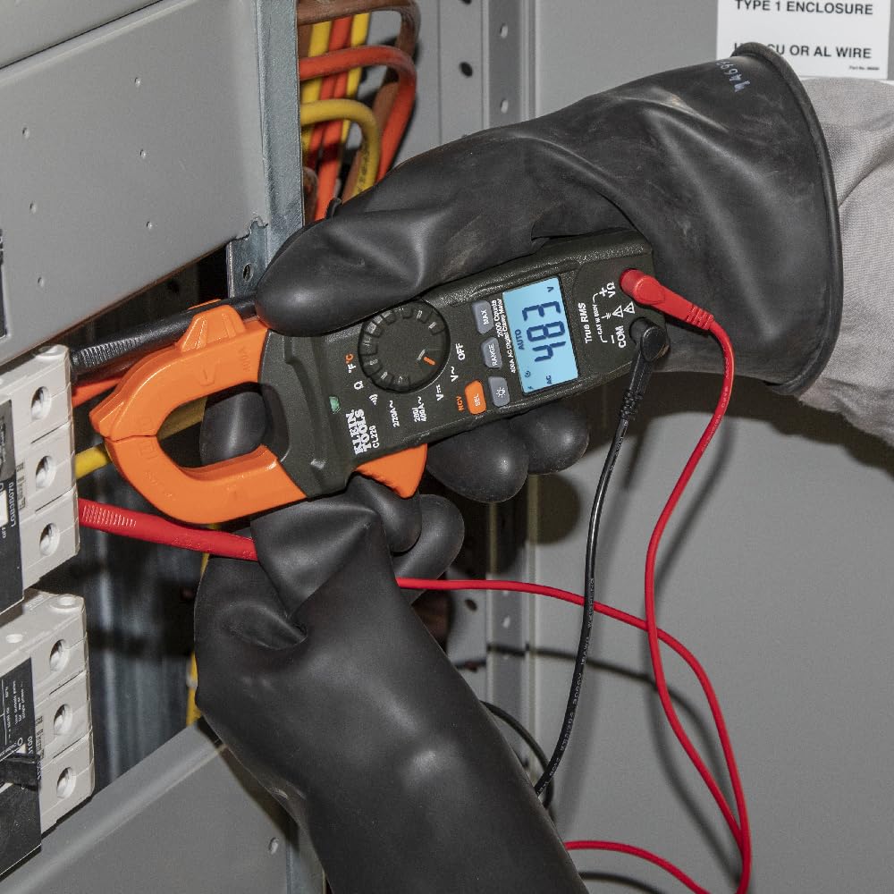 Klein Tools CL220 Digital Clamp Meter, AC Auto-Ranging 400 Amp with Temp
