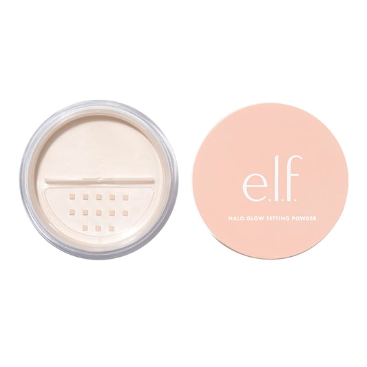 e.l.f. Halo Glow Soft Focus Setting Powder, Silky Powder For Creating Without Shine, Smooths Pores & Lines, Light Pink