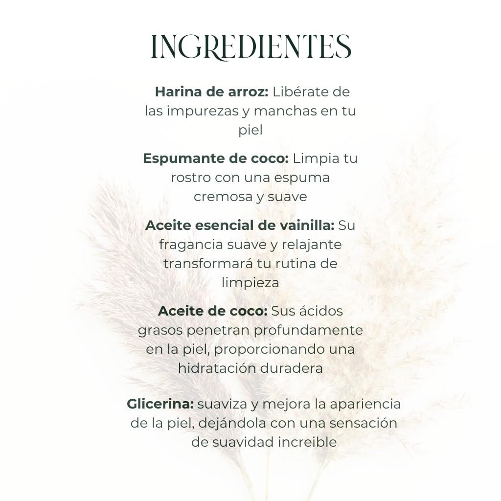 APIGREEN Jabón Exfoliante Natural de Arroz - Limpieza Profunda y Aclarado de la Piel - Elimina Impurezas y Tonifica - Para una Piel Suave y Luminosa