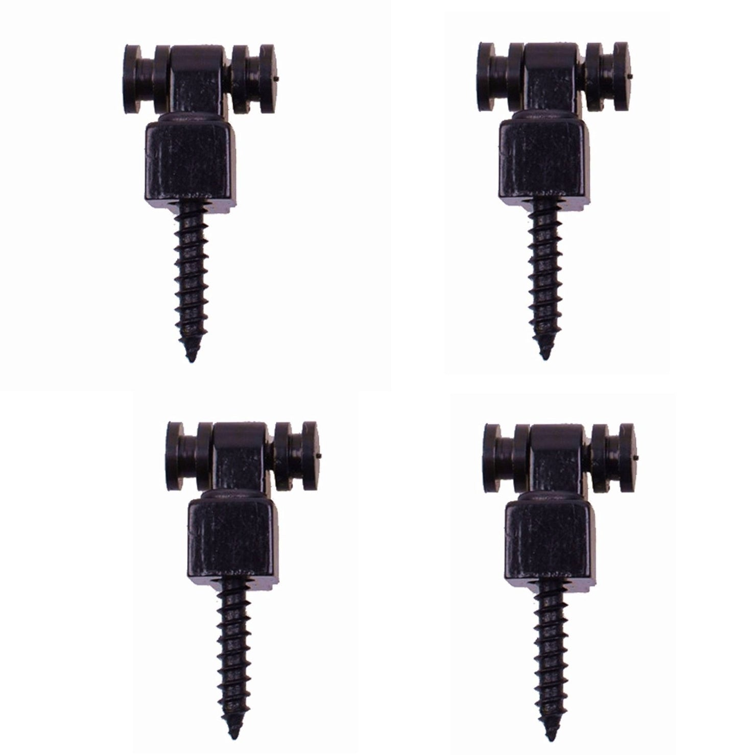 Guías de rodillo para árbol de cuerdas (4 unidades) – para guitarra eléctrica Fender Strat Stratocaster Tele Telecaster (Negro)