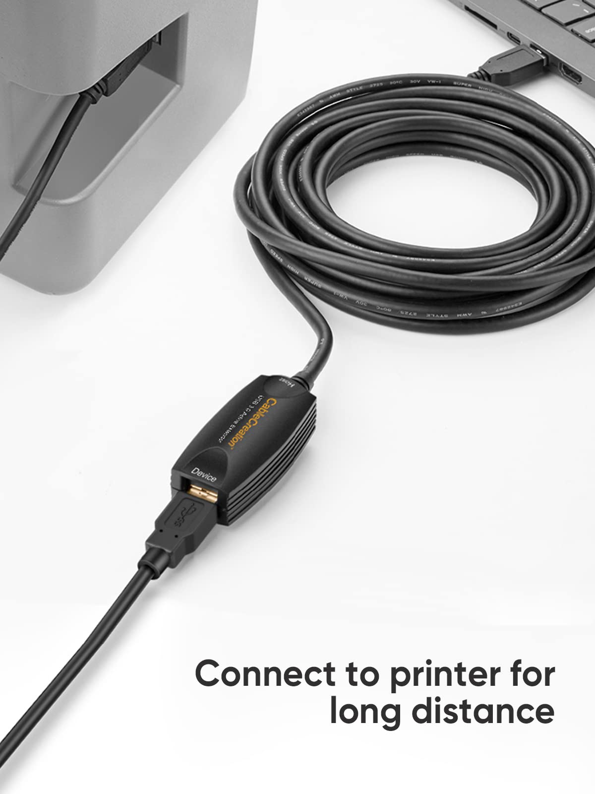 CableCreation Cable de extensión USB 3.0 activo 5 metros, extensor USB 3.0 macho a hembra con amplificador de señal para Oculus Quest 2, sensor Rift, Steam VR, PC para juegos, impresora