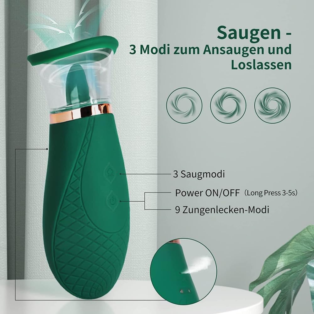 BFEELBDSM - Vibrador de succión para el clítoris, 3 chupando 9 modos de lamer, pezones, chupador de clítoris para orgasmo rápido, vibradores de lengua, juguetes para adultos para mujeres, parejas,