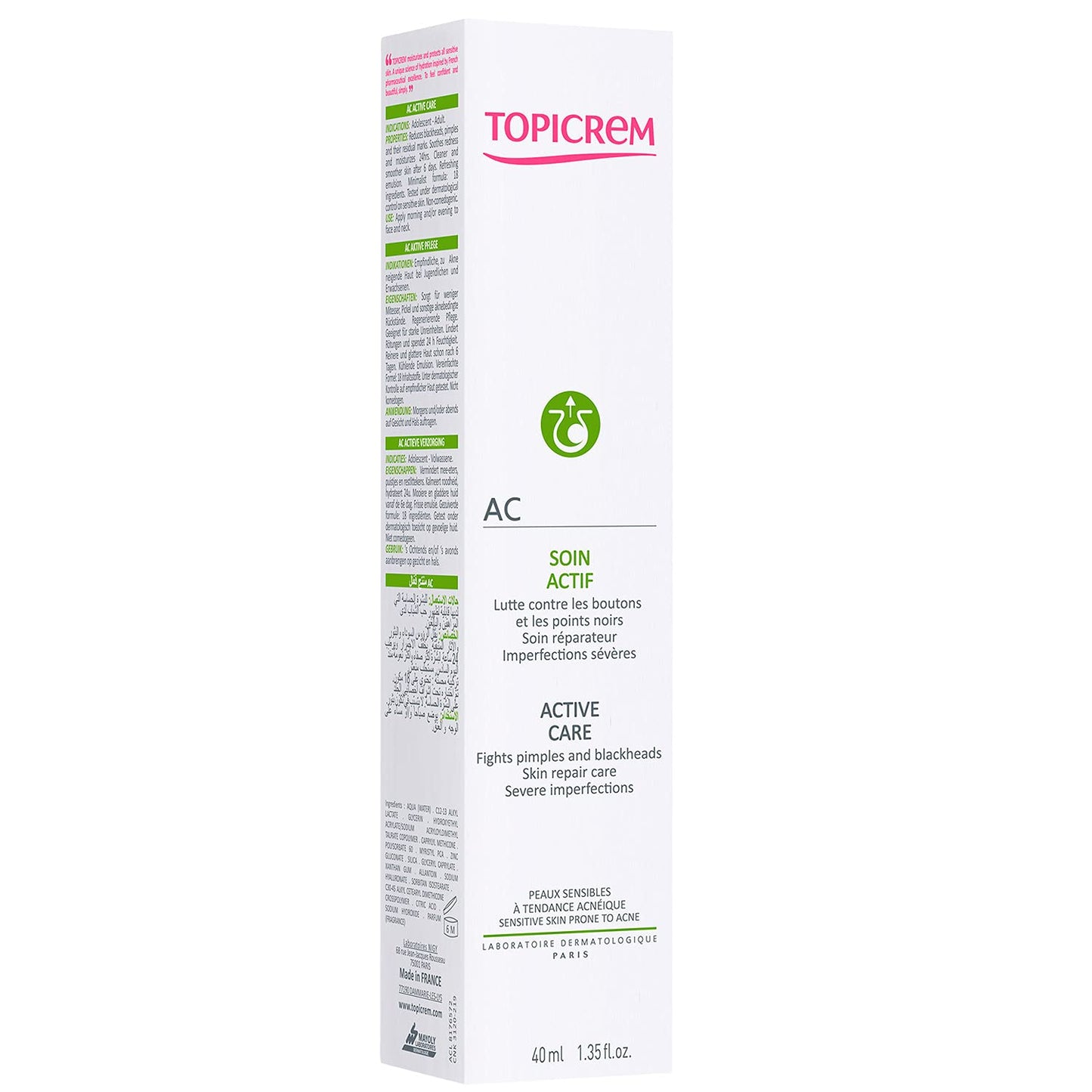 Topicrem AC Gel Cuidado Activo - Reduce las espinillas y puntos negros - 40 ml