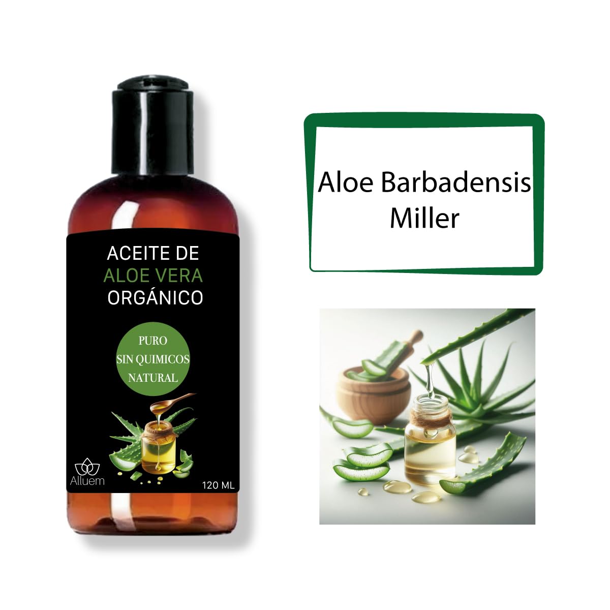 Aceite Orgánico de Aloe Vera Hidratación Profunda y Piel Radiante