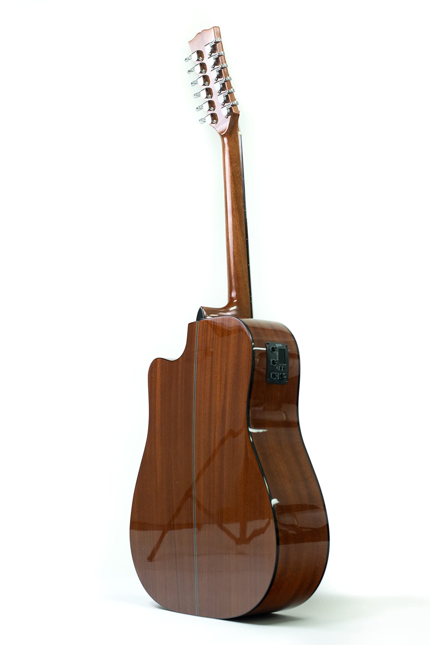 Deviser - Guitarra Electroacústica L-12x Natural 12 Cuerdas de metal, calidad de sonido, incluye funda