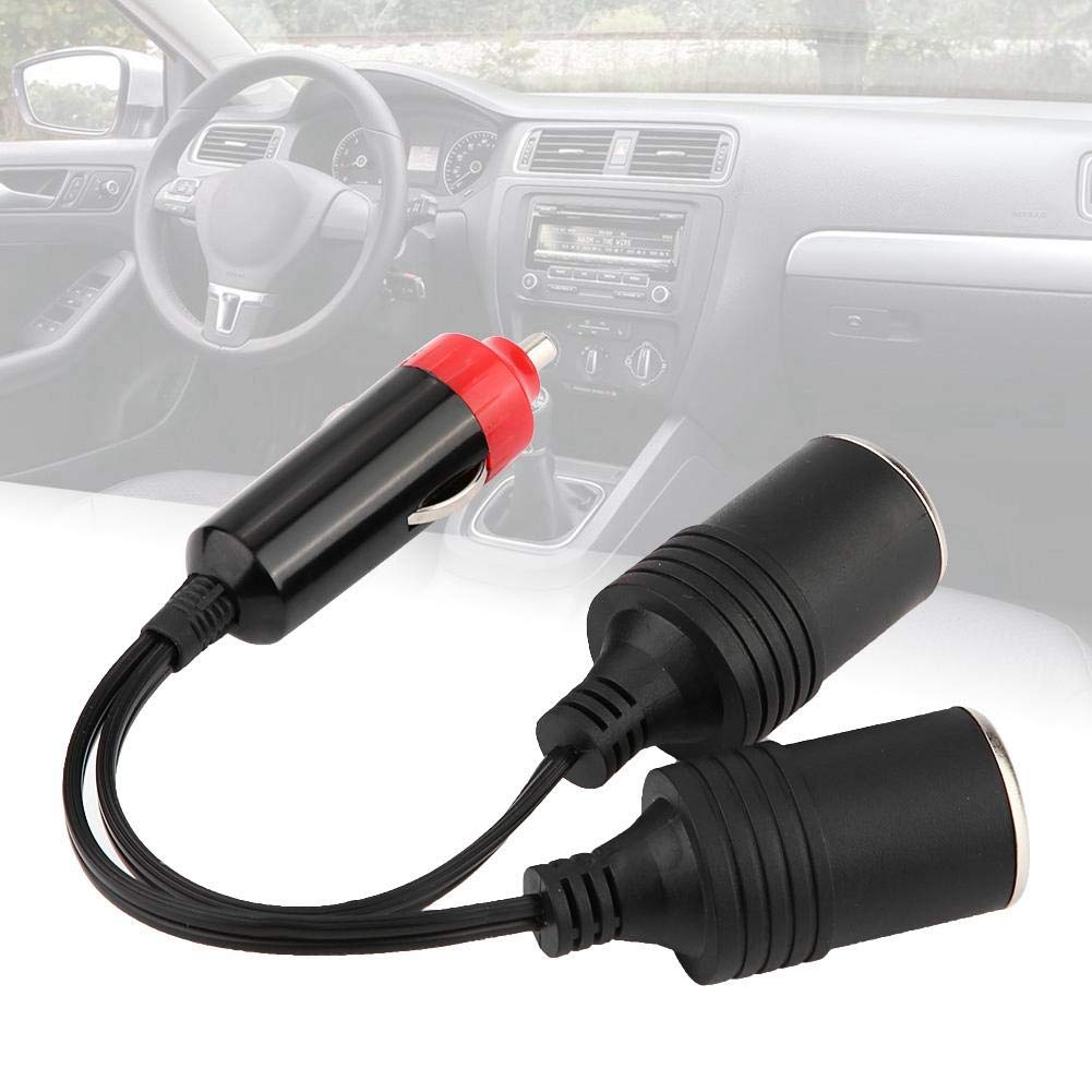 Akozon Divisor de enchufes para Encendedor de Cigarrillos, Cargador de Coche de 2 vías de Alta Potencia Adaptador de alimentación del Divisor de enchufes para enchufes de Encendedor de Cigarrillos