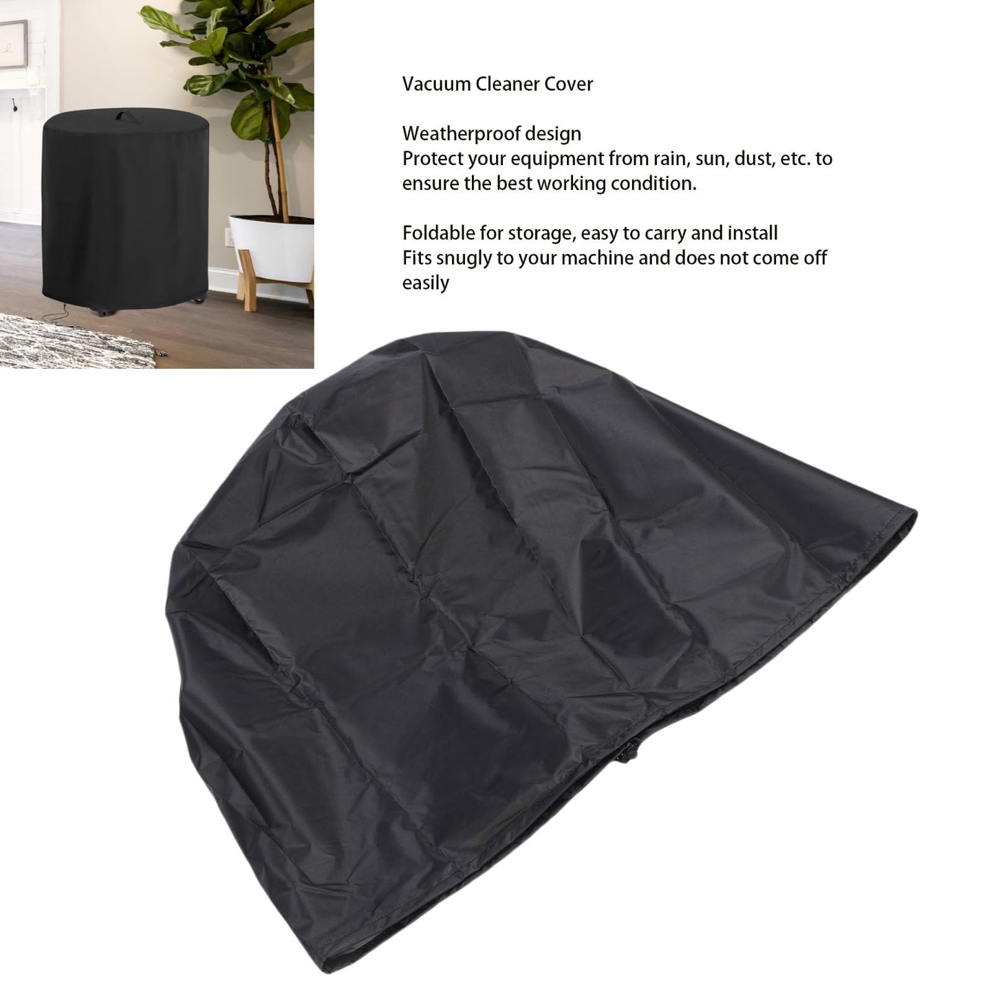 Hztyyier Tapa de Aspiradora Cubierta de Polvo de Tela de Oxford con Bolsa de Almacenamiento, Protección de Lluvia Solar Interior Al Aire Libre, Almacenes de Fábricas para el Hogar