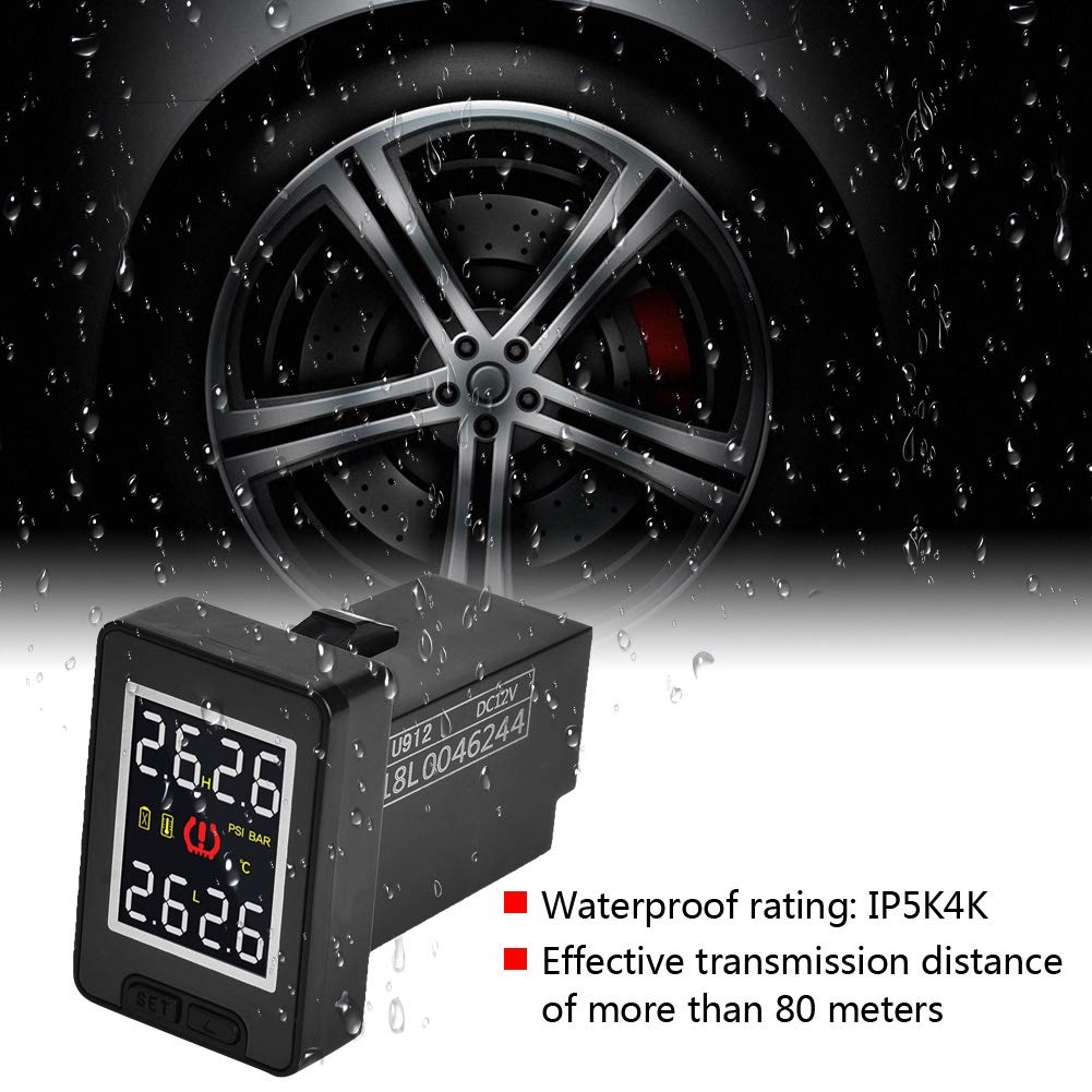 de control de presión de neumáticos KIMISS para sensores de presión de neumáticos TPMS con 4 sensores internos Sensor externo