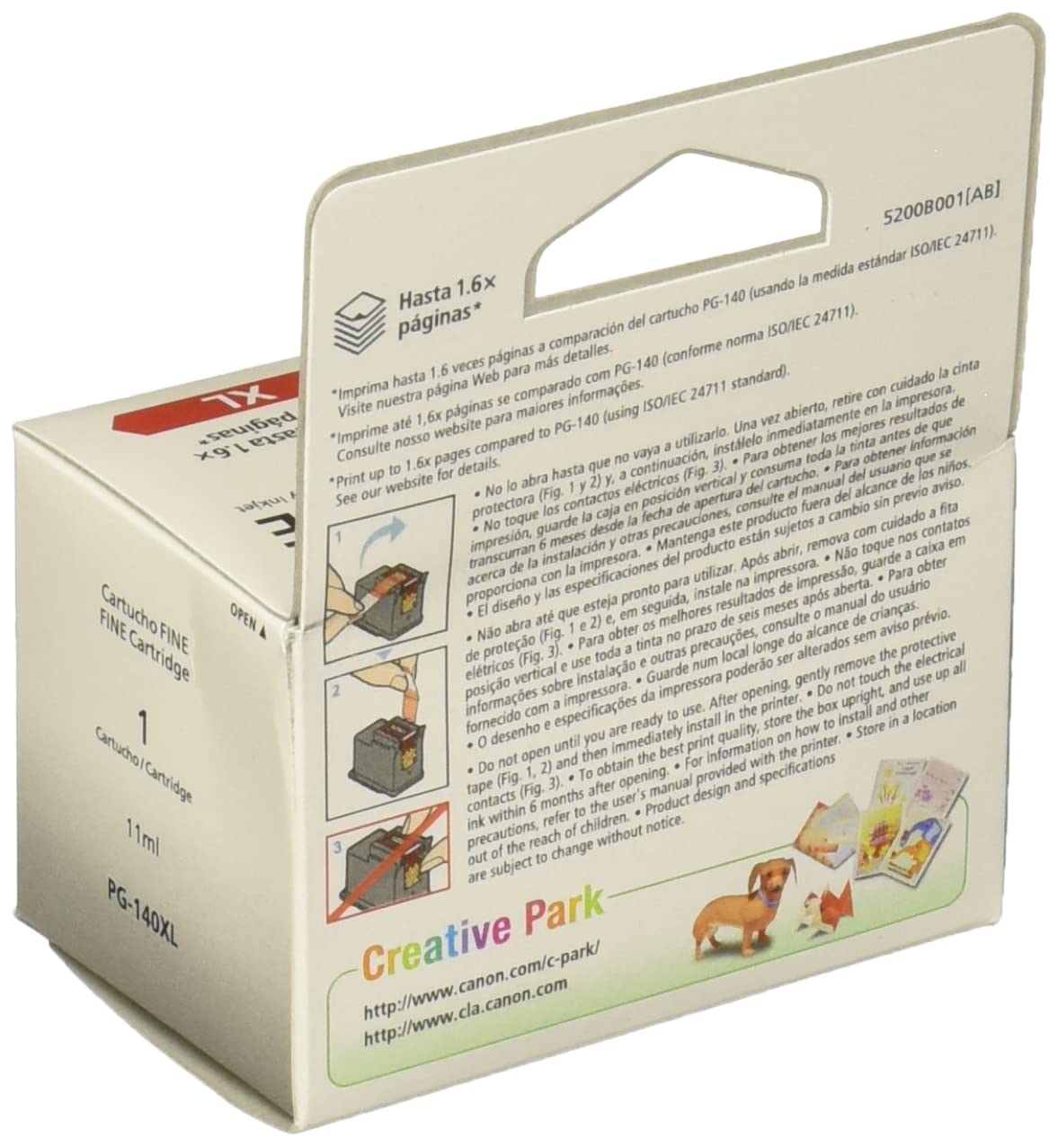 Canon Cartucho de Tinta PIXMA CL-146 XL de Color + Cartucho de Tinta PIXMA PG-140 XL Negro