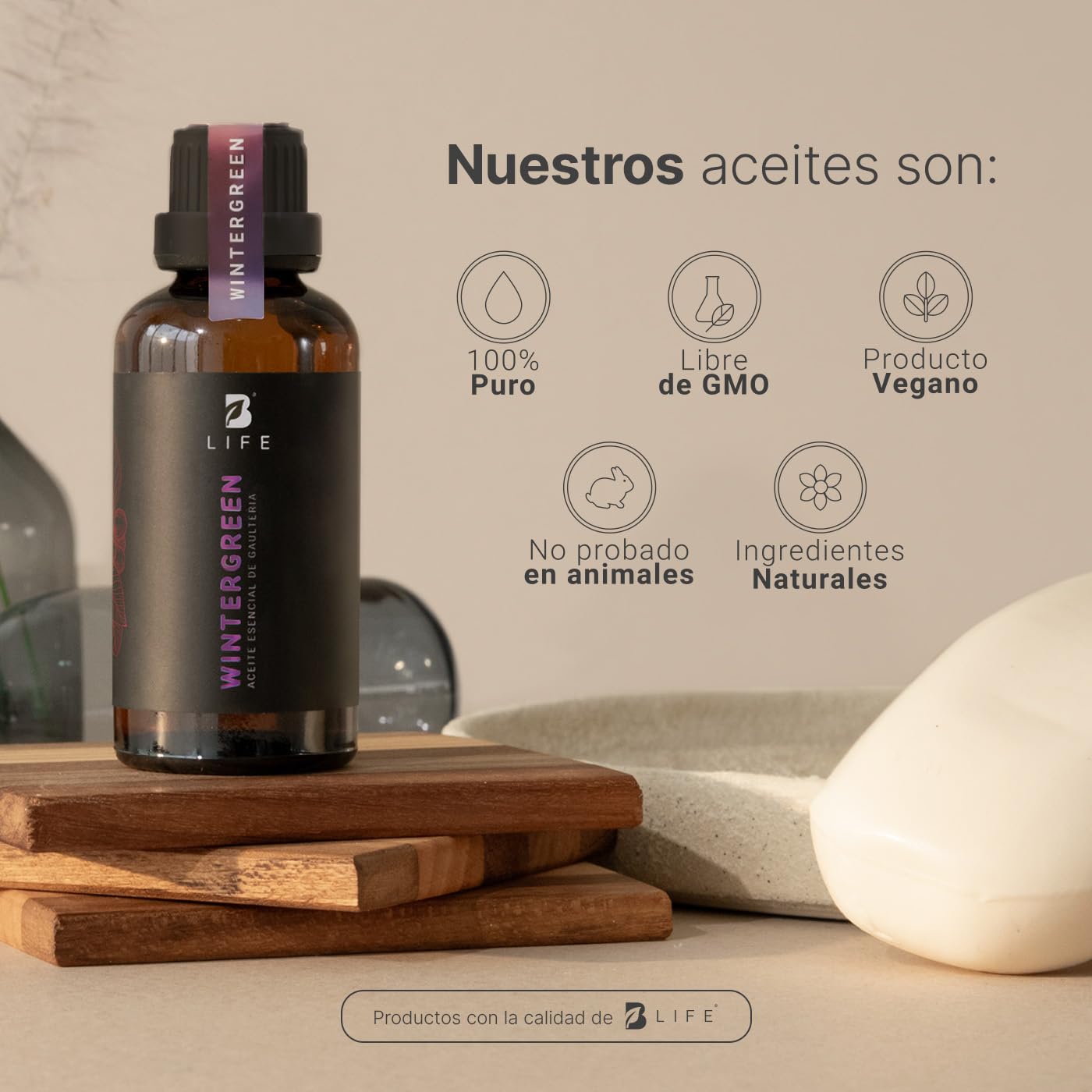 Aceite Esencial B Life Gaulteria 50 ml con Ingredientes Puros y Naturales