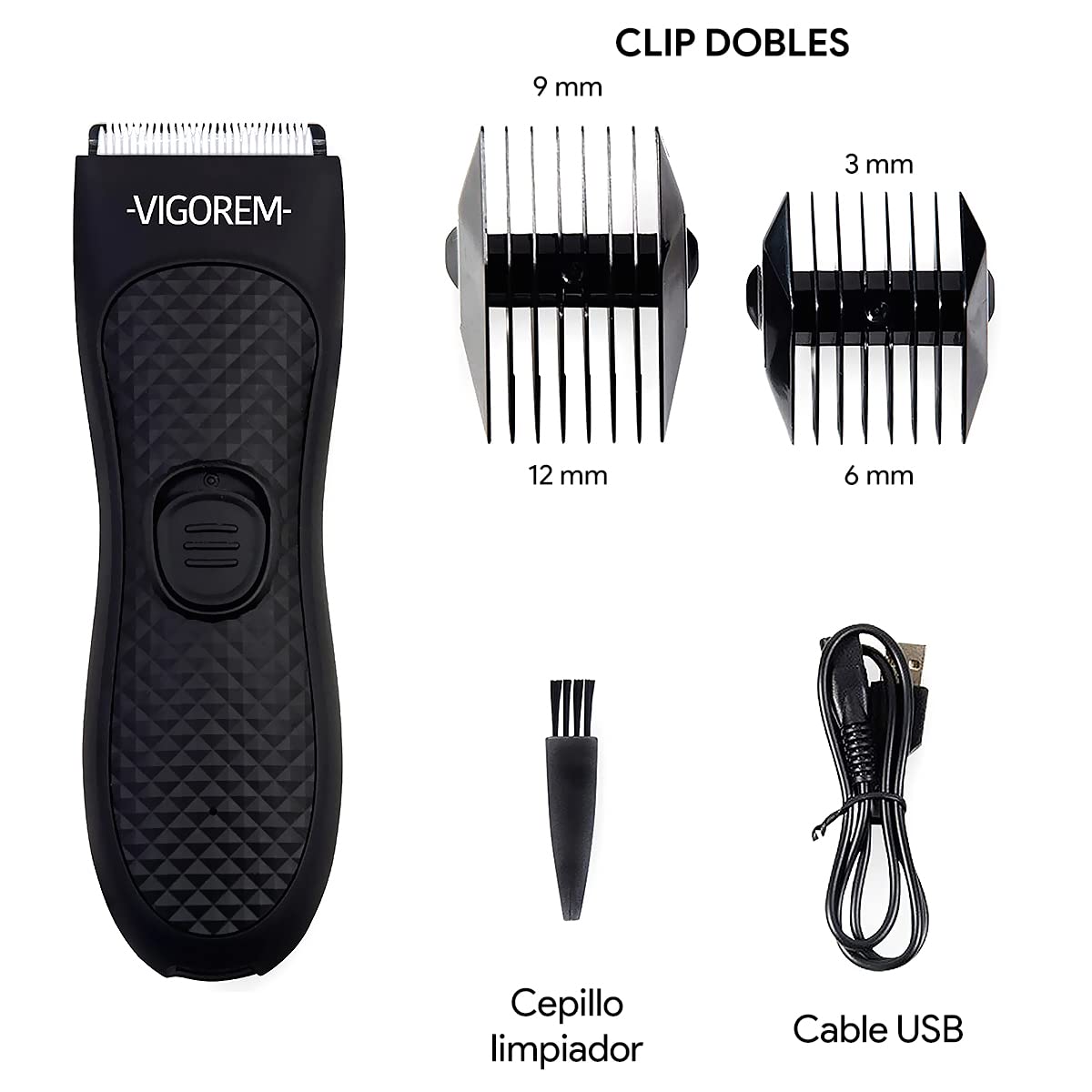 VIGOREM Light Rasuradora para hombre corporal y zonas íntimas,Impermeable grado IPX-6,cuchillas de cerámica anticorte diseño compacto ideal para viajar y llevar a todos lados