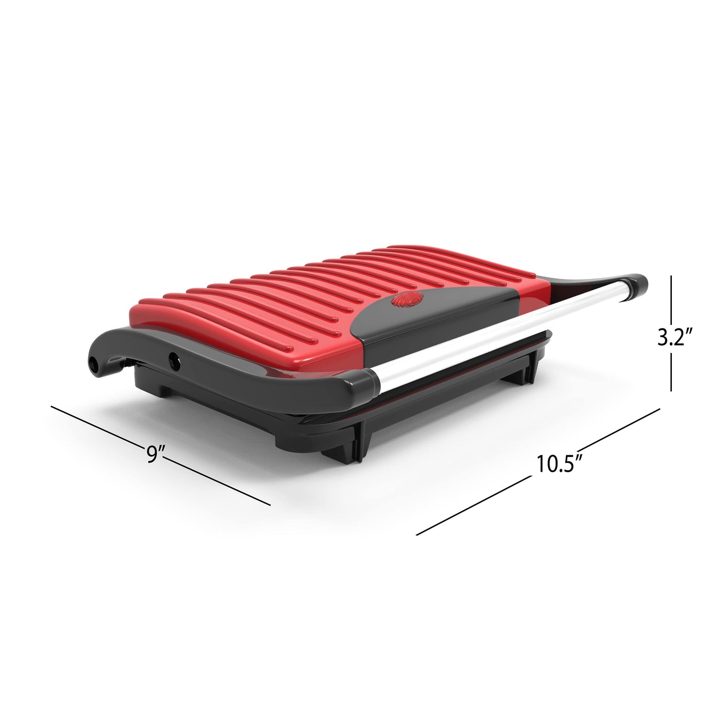 Chef Buddy 82-SW100 Non-Stick Grill and Panini Press, Red