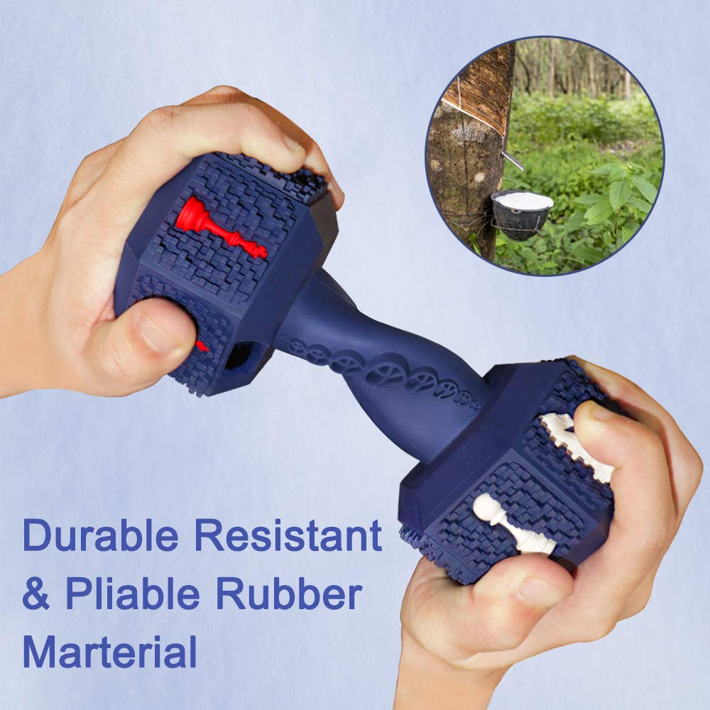 Hswaye Juguetes masticables para perros para masticadores agresivos, juguete dental no tóxico de grado alimenticio, juguetes resistentes y duraderos para perros medianos y grandes. Azul.