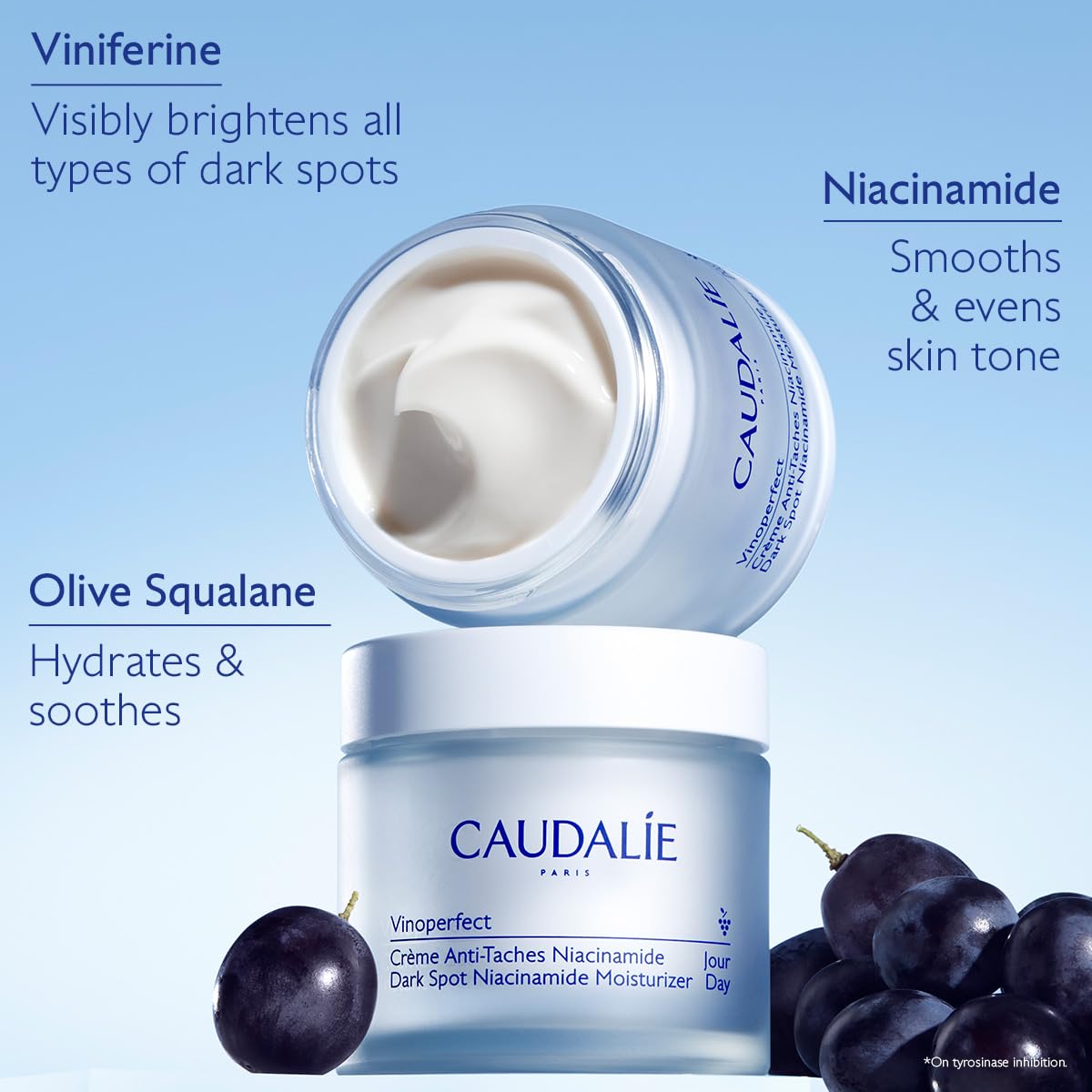 Caudalie Vinoperfect Hidratante con Niacinamida Anti Manchas, Envase Recargable - 50 mL