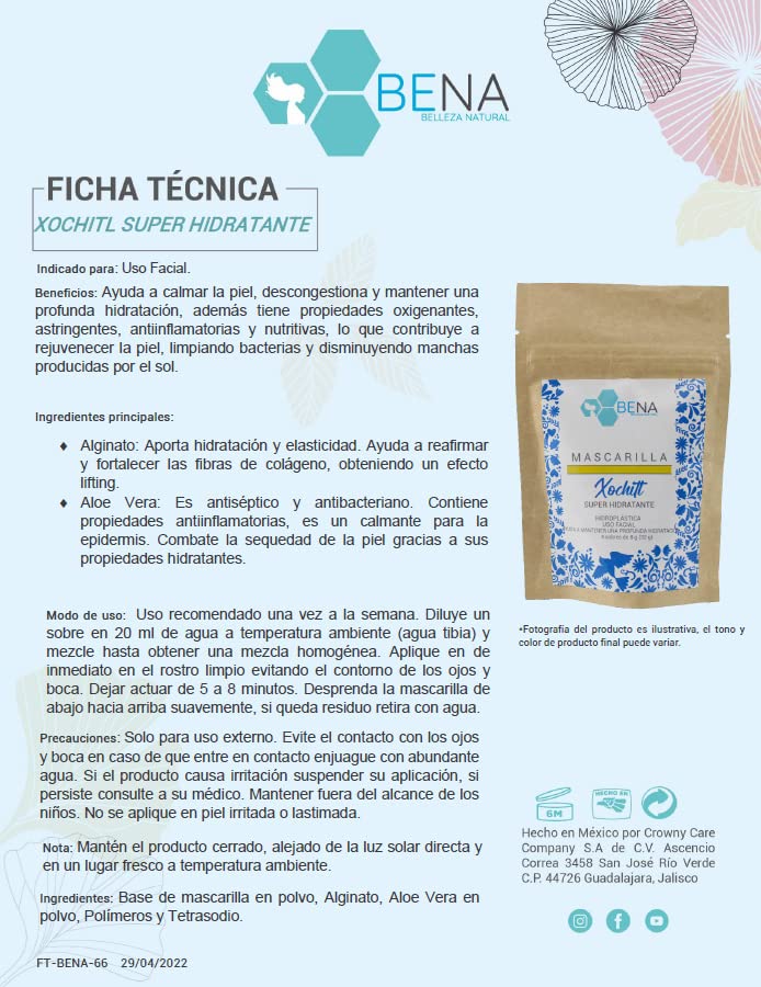 Kit Bena Serum Hidratante Tonico Acido Hialuronico Crema Facial Jabon Frutos Rojos y Mascarillas
