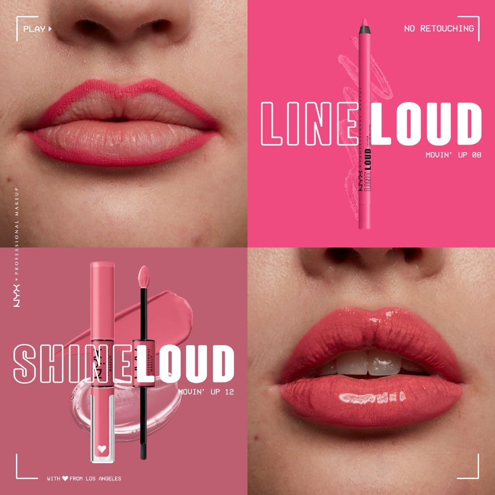 NYX Professional Makeup, Line Loud Lip Liner, Delineador de Labios, Movin Up